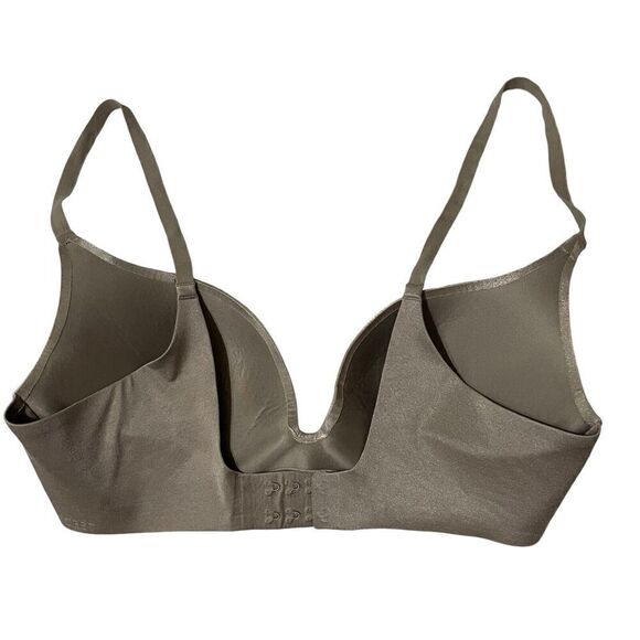 Victorias Secret Womens Full Coverage Push-Up Bra 34D Taupe Plunge Sexy - Picture 2 of 6